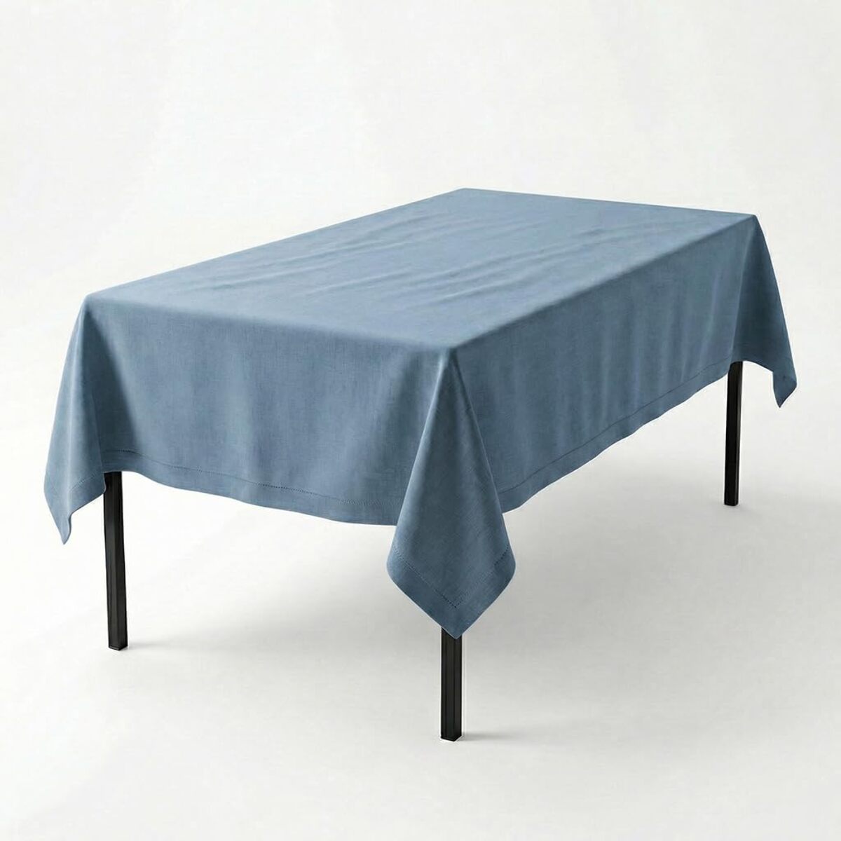 Tovaglia ajour in cotone - BLU MELANGE