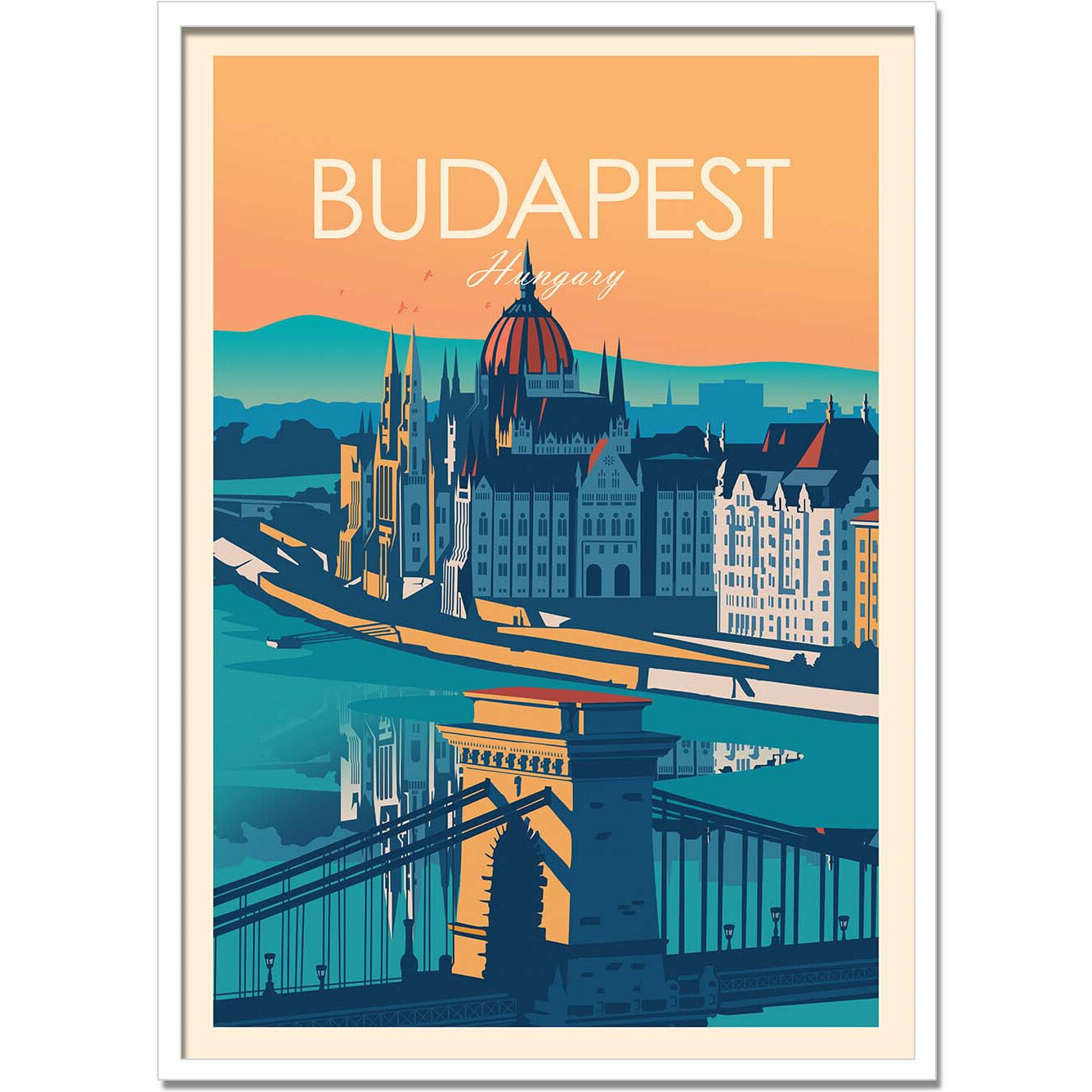 Affiche - Budapest Hungary - Studio Inception