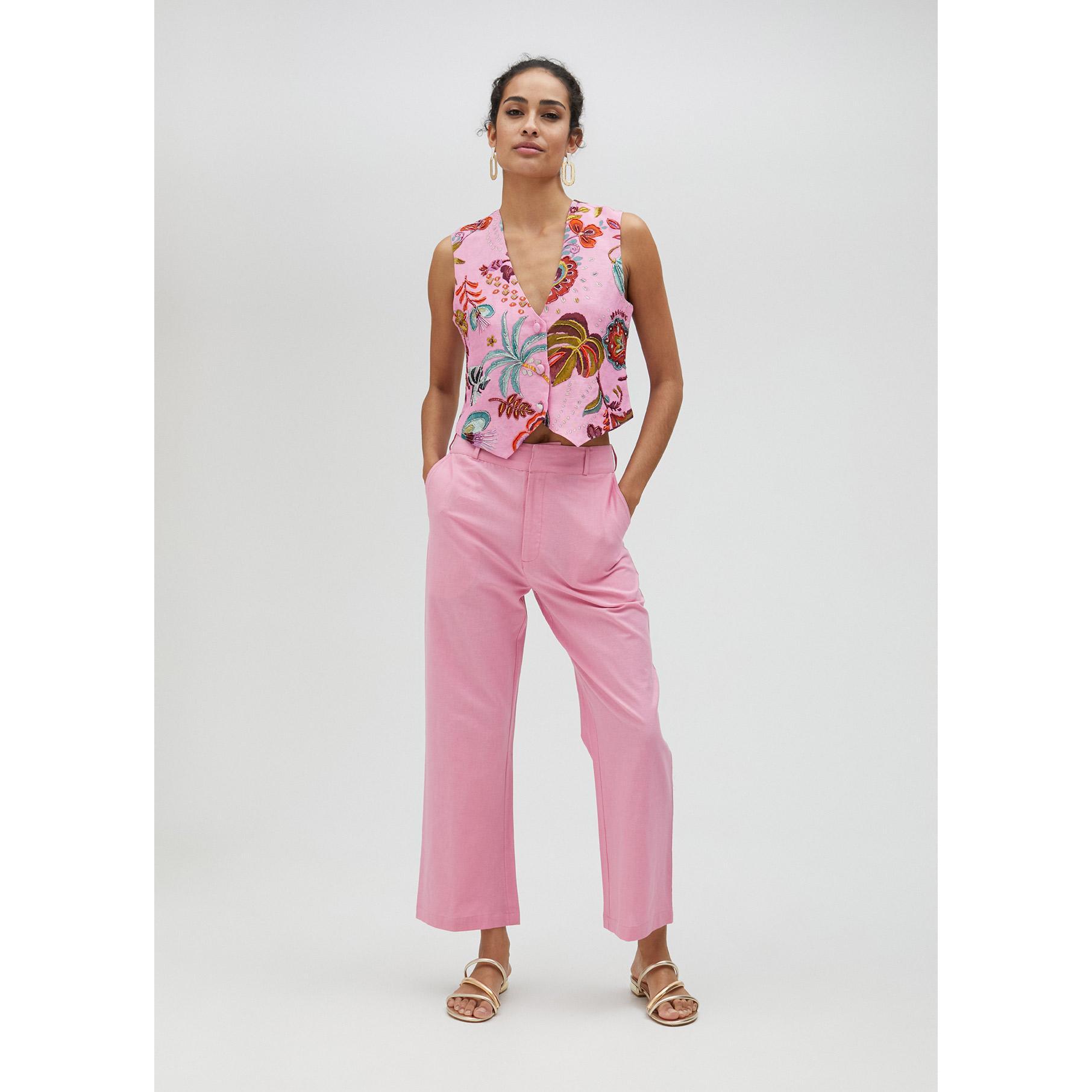 Pantaloni culotte rosa