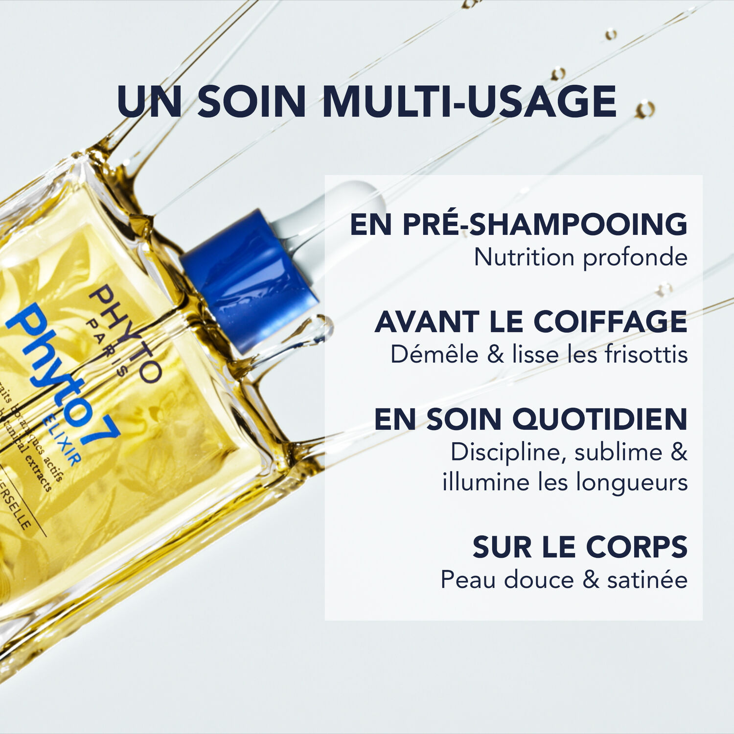Phyto7 Elixir - Coffret Huile Sublimatrice Universelle 180 ml + Shampooing Réparateur 50 ml