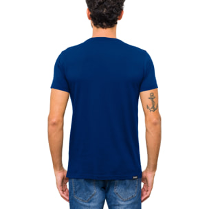 T-shirt ABORIGINAL 100% cotone blu chiaro