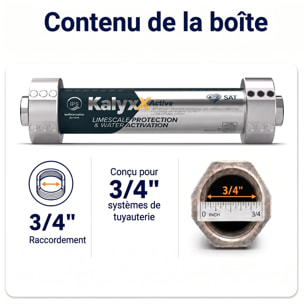 Alternative adoucisseur d'eau KalyxX Active 3/4" (IPSKXFRAG34)
