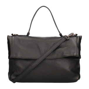 Borsa a spalla convertibile in zaino da donna In Vera pelle Made in Italy 34x21x12 cm