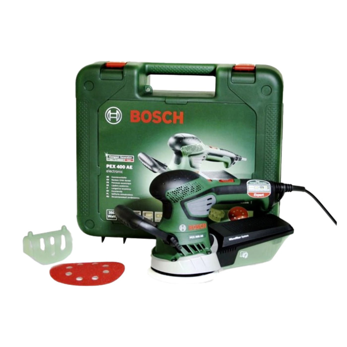 Ponceuse excentrique PEX 400 AE - 350W - BOSCH - avec accessoires - coffret - 06033A4000