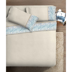 Completo letto Armonie IPERSAN Puro Cotone Felce Borbonese Beige