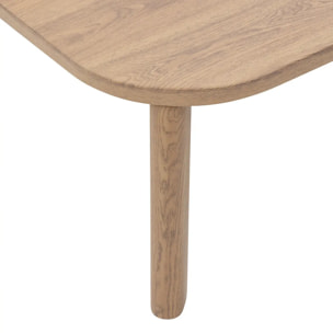 Table basse de jardin rectangulaire "Manissa" effet bois 60 x 55cm en aluminium