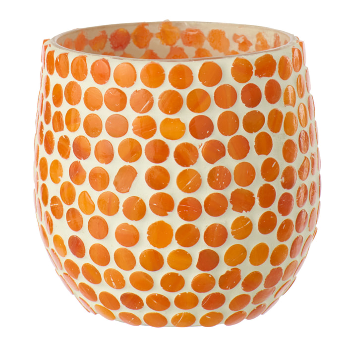 J-Line Chandelier Mosaïque - verre - orange - medium