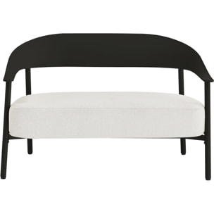 Canapé de jardin en plastique et métal "Céora" - 2 places - Noir