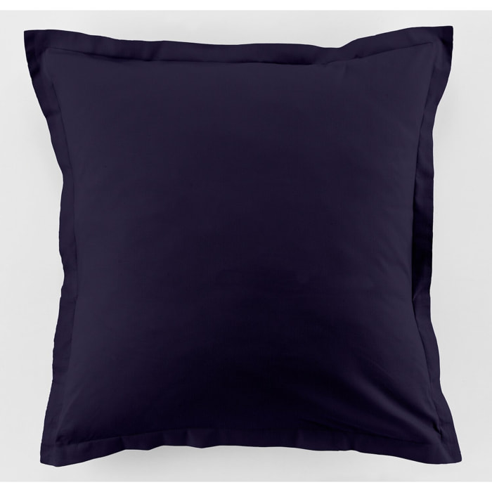 Lot De 2 Taies 100% Coton 57fils Bleu Imperial