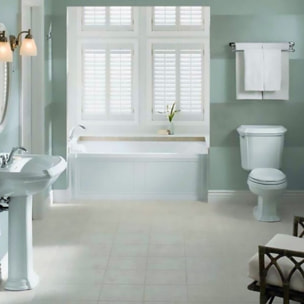 Baignoire droite 170 x 70 Soissons en fonte + pare bain