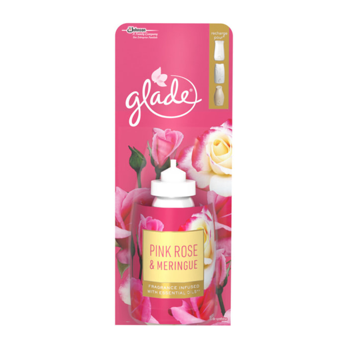 GLADE - PACK DE 4 ELEGANCE SENSE&SPRAY RECHARGE PINK ROSE & MERINGUE 18 ML