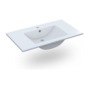 Pack de baño con lavabo cerámico Feel Blanco Brillo