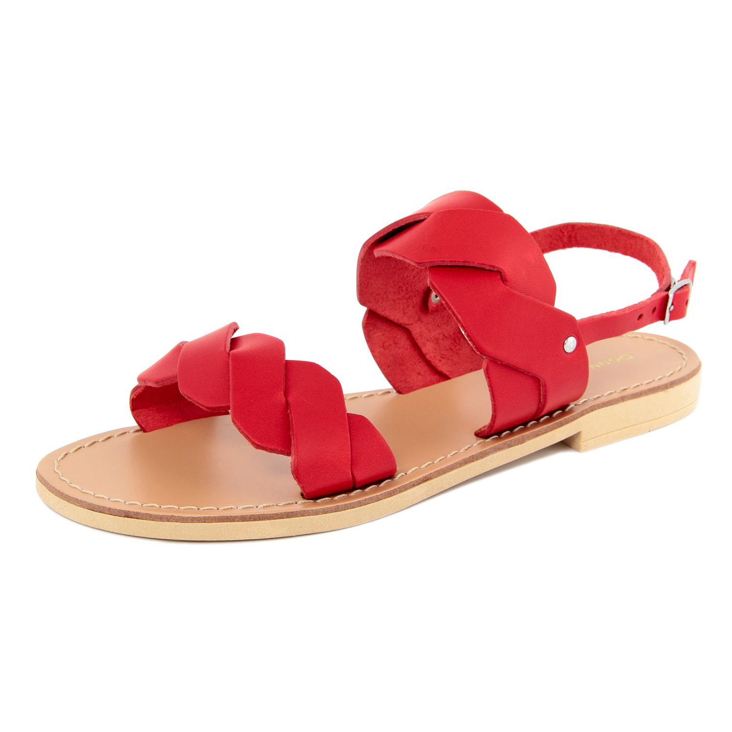 Sandalo flat Donna Toscana  Rosso