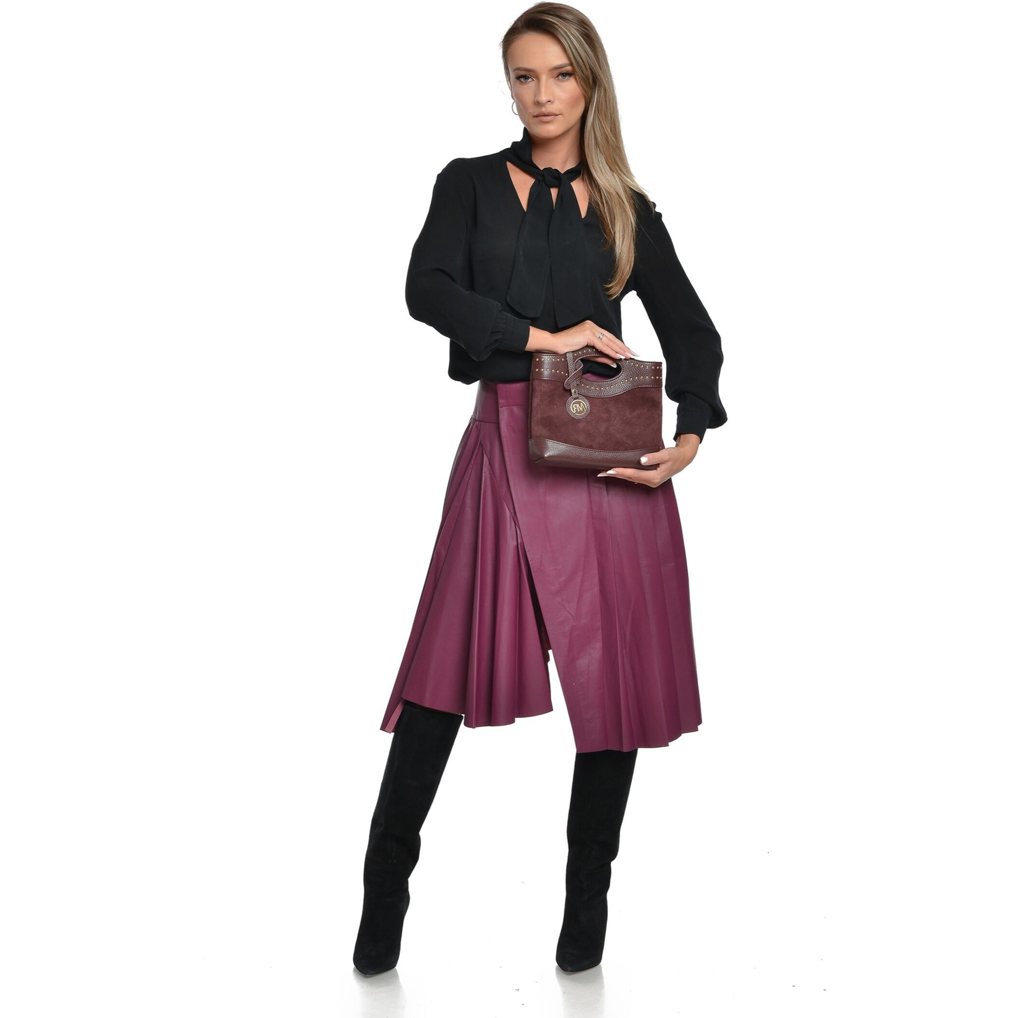 Borsa a tracolla Roberta M Bordeaux