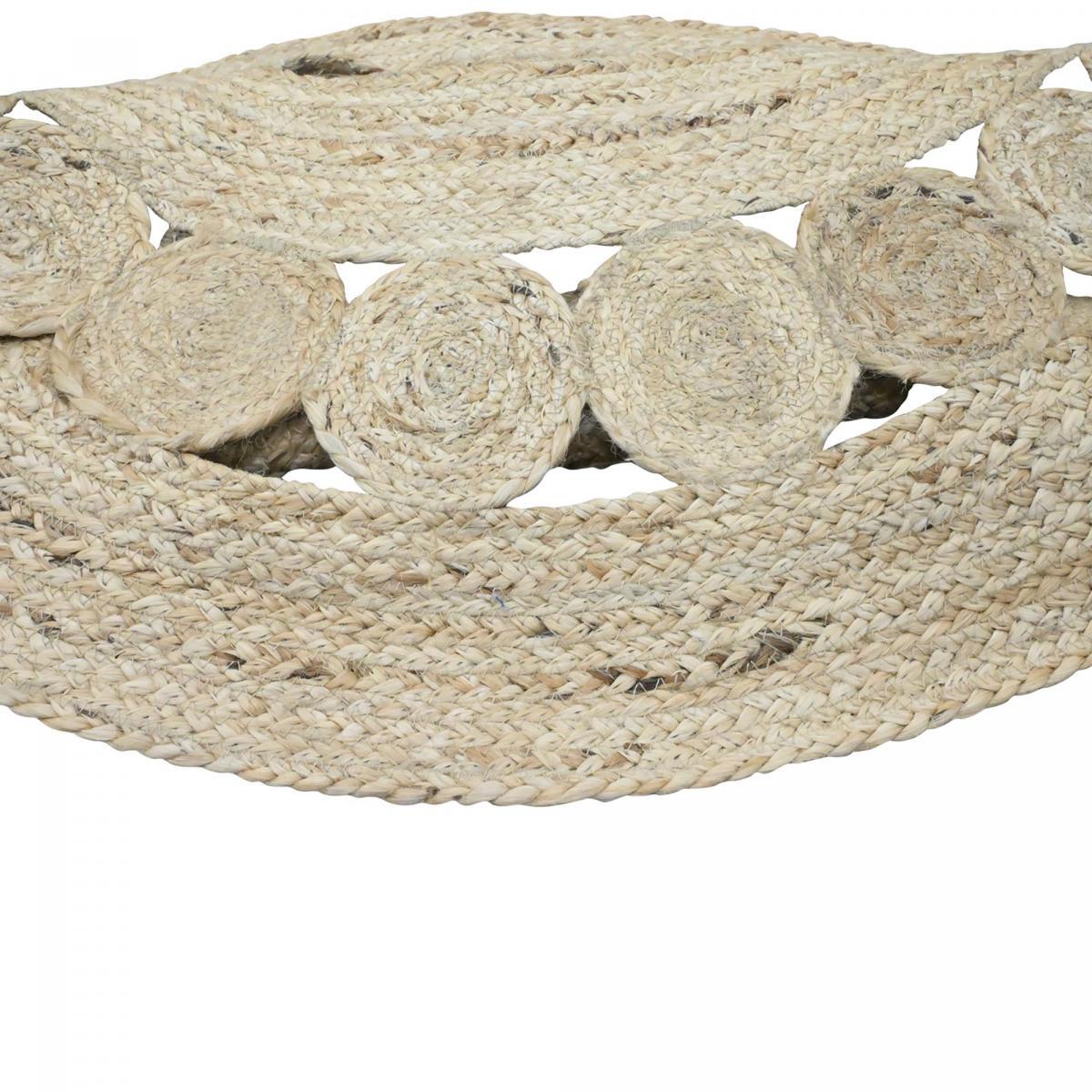 Tapis rond NIJA , tapis jute artisanal