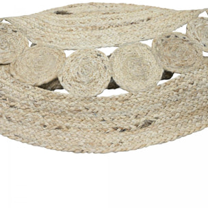 Tapis rond NIJA , tapis jute artisanal
