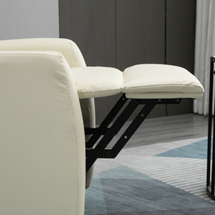 Sillón Levanta Personas Sillón Relax Eléctrico Sillón Elevador Reclinable 145° con Control Remoto Reposapiés para Personas Mayores 67x95x105 cm Crema