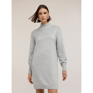 Motivi - Vestito regular in maglia con strass - Grigio