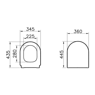 Integra Abattant WC avec frein de chute en Duroplast, Blanc (108-003-009)