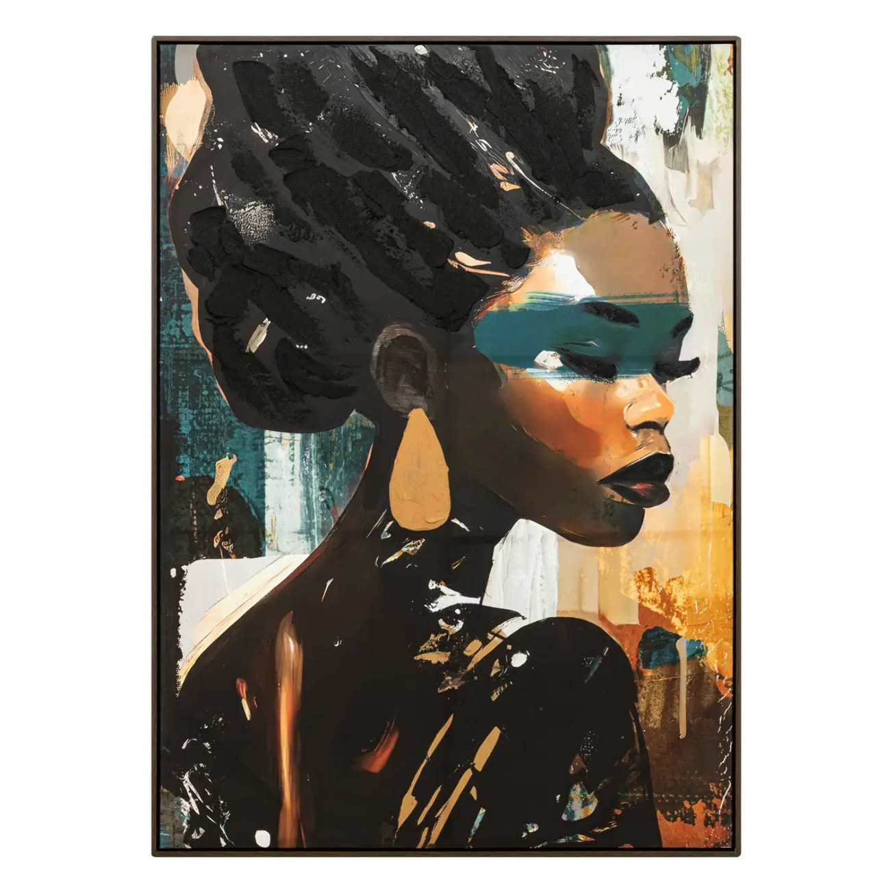 Toile peinte encadrée Isia 100x140cm