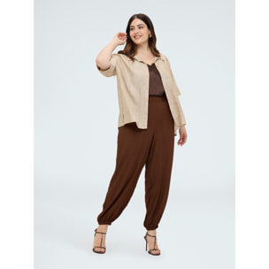 Fiorella Rubino - Jogger con elastico alla caviglia - Marrone