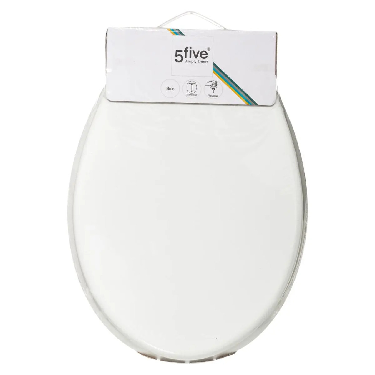 Abattant WC "Colorama" blanc en bois laqué