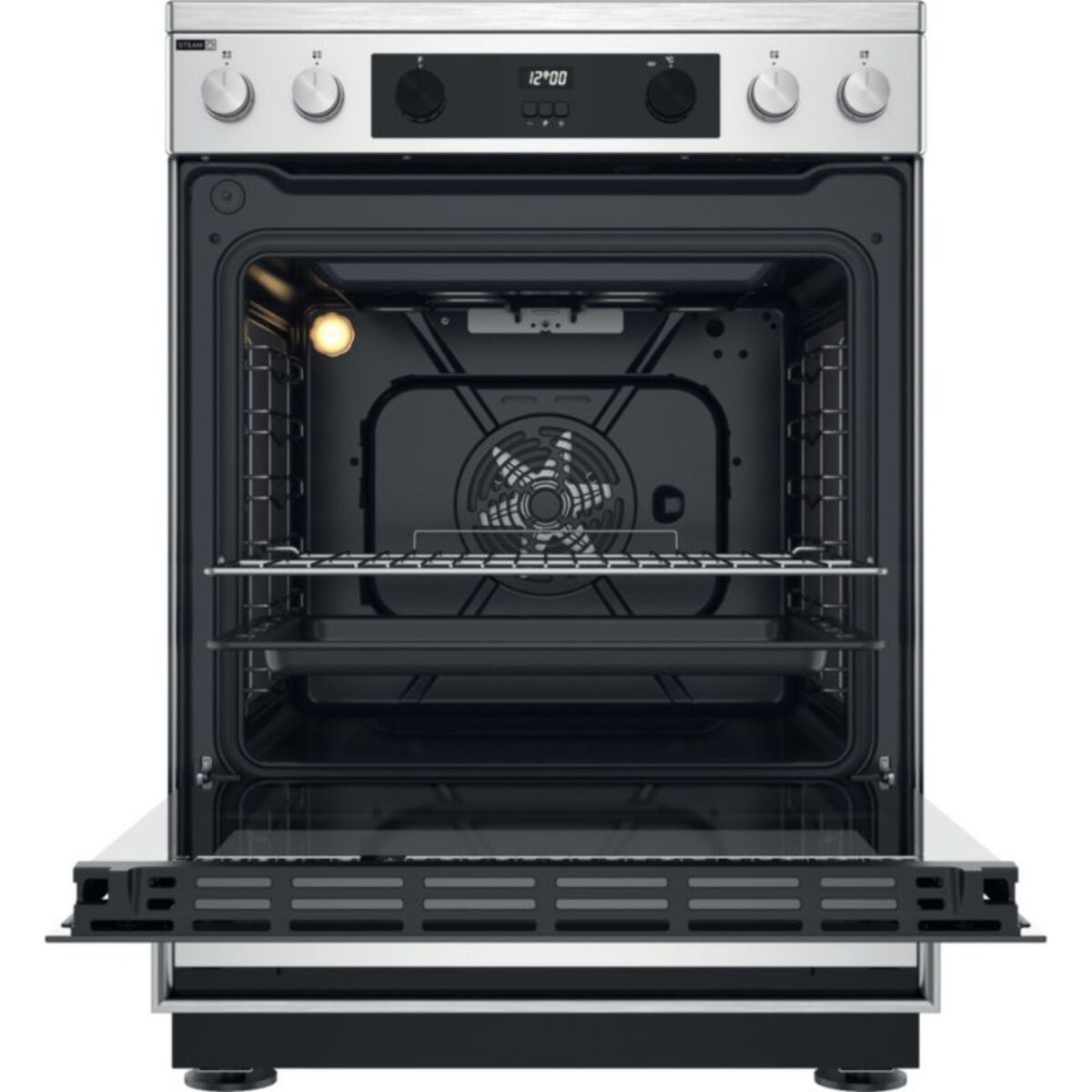 Cuisinière vitrocéramique WHIRLPOOL WS68V8CCX/FR Steam+