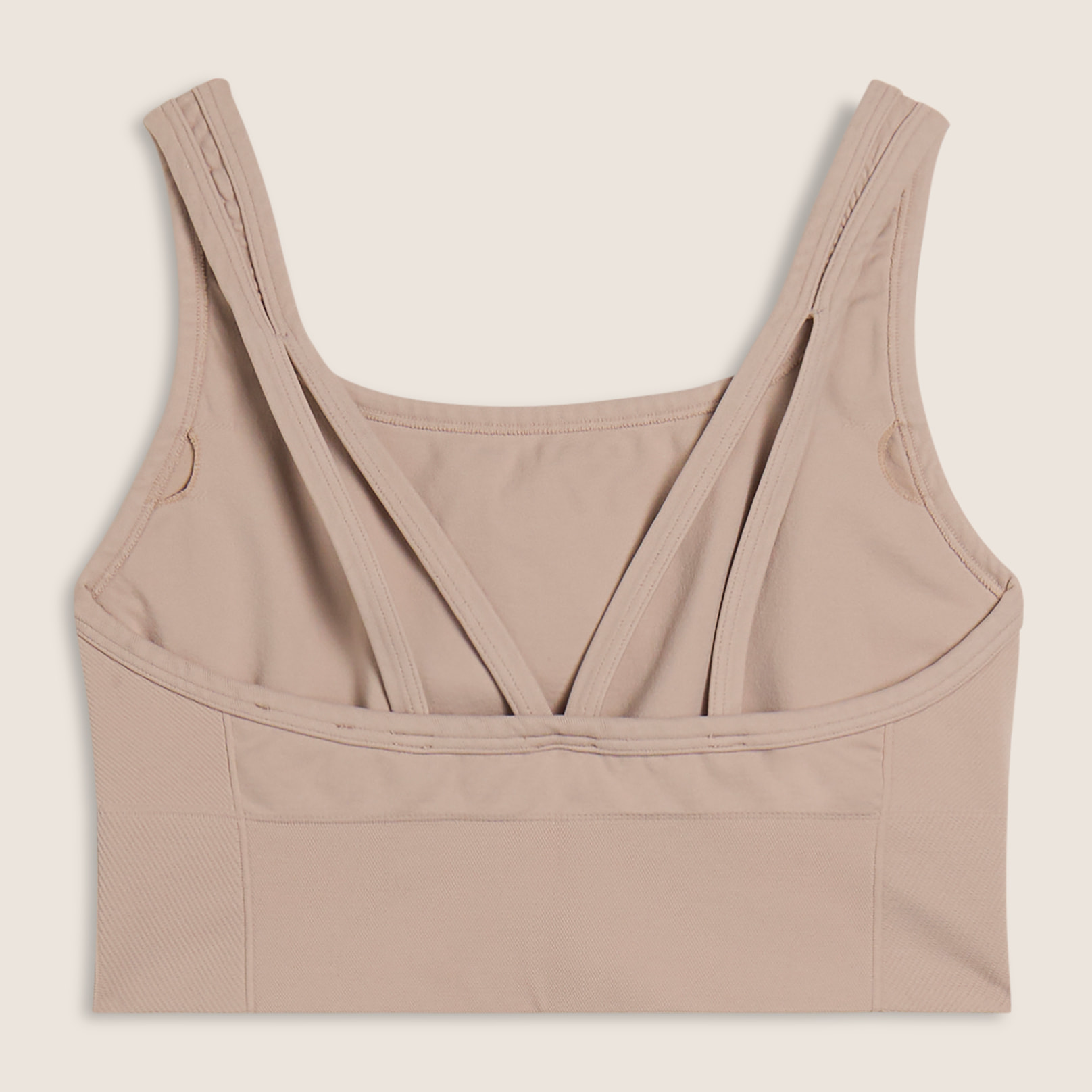 Top sportivo seamless supporto medio con inserti a costine