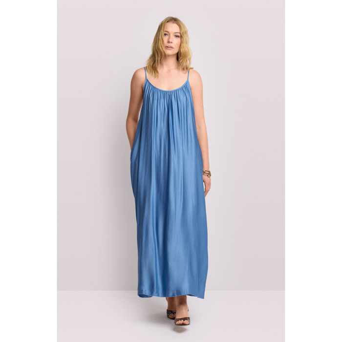 Kocca - Abito lungo con spalline sottili Donna, Tinta unita, Scollo ampio