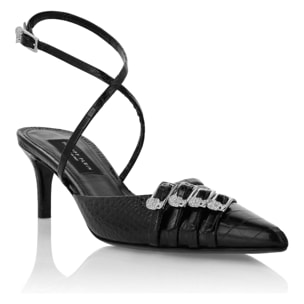 PHILIPP PLEIN Slingback Low Heels COCCO