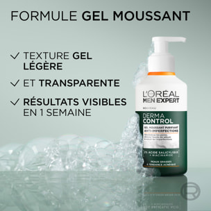 L'Oréal Paris Men Expert Derma Control Gel Moussant Purifiant Anti-Imperfections 260ML