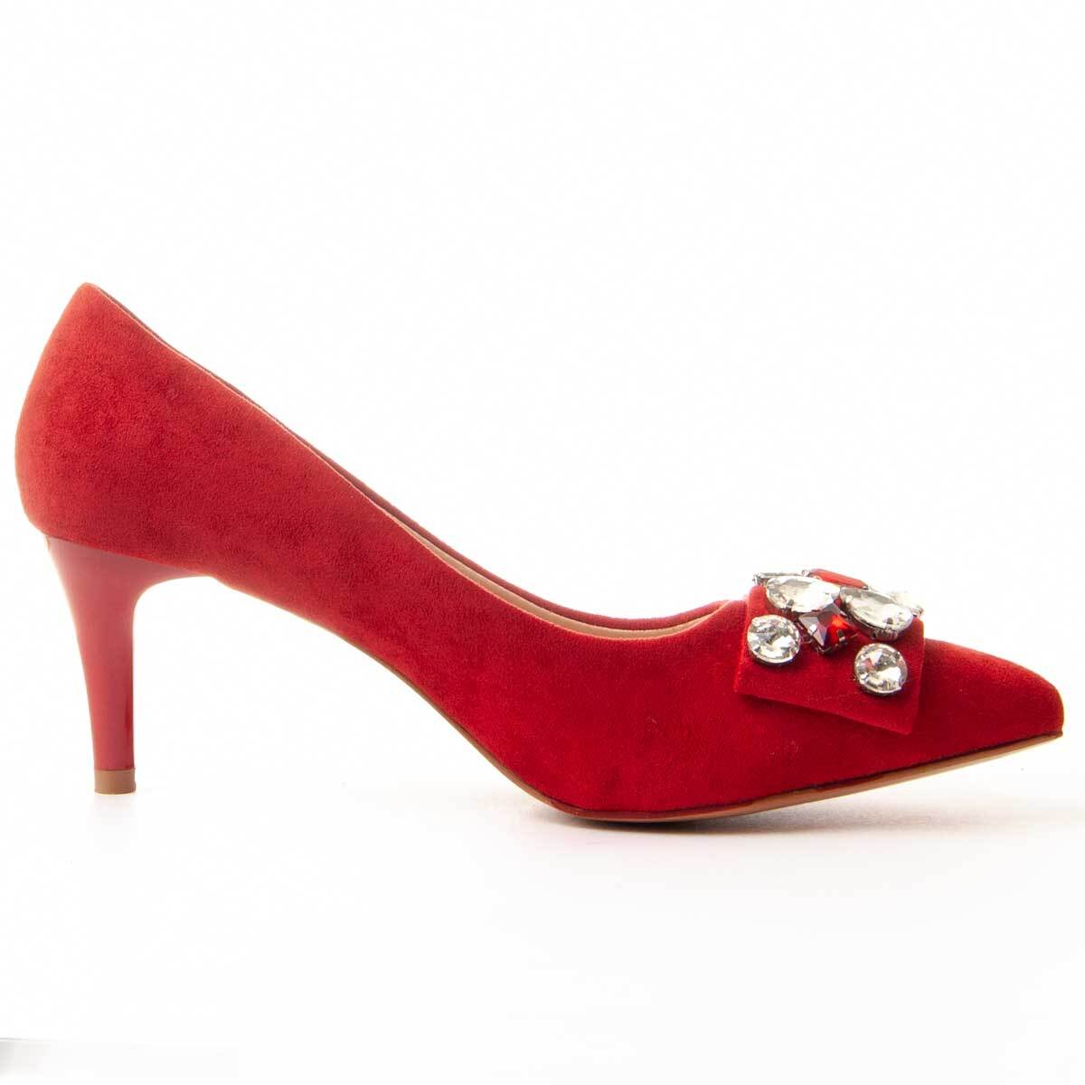 Zapatos de Tacón - Rojo - Altura: 8 cm