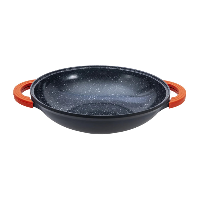 Wok 32 cm amovible en aluminium