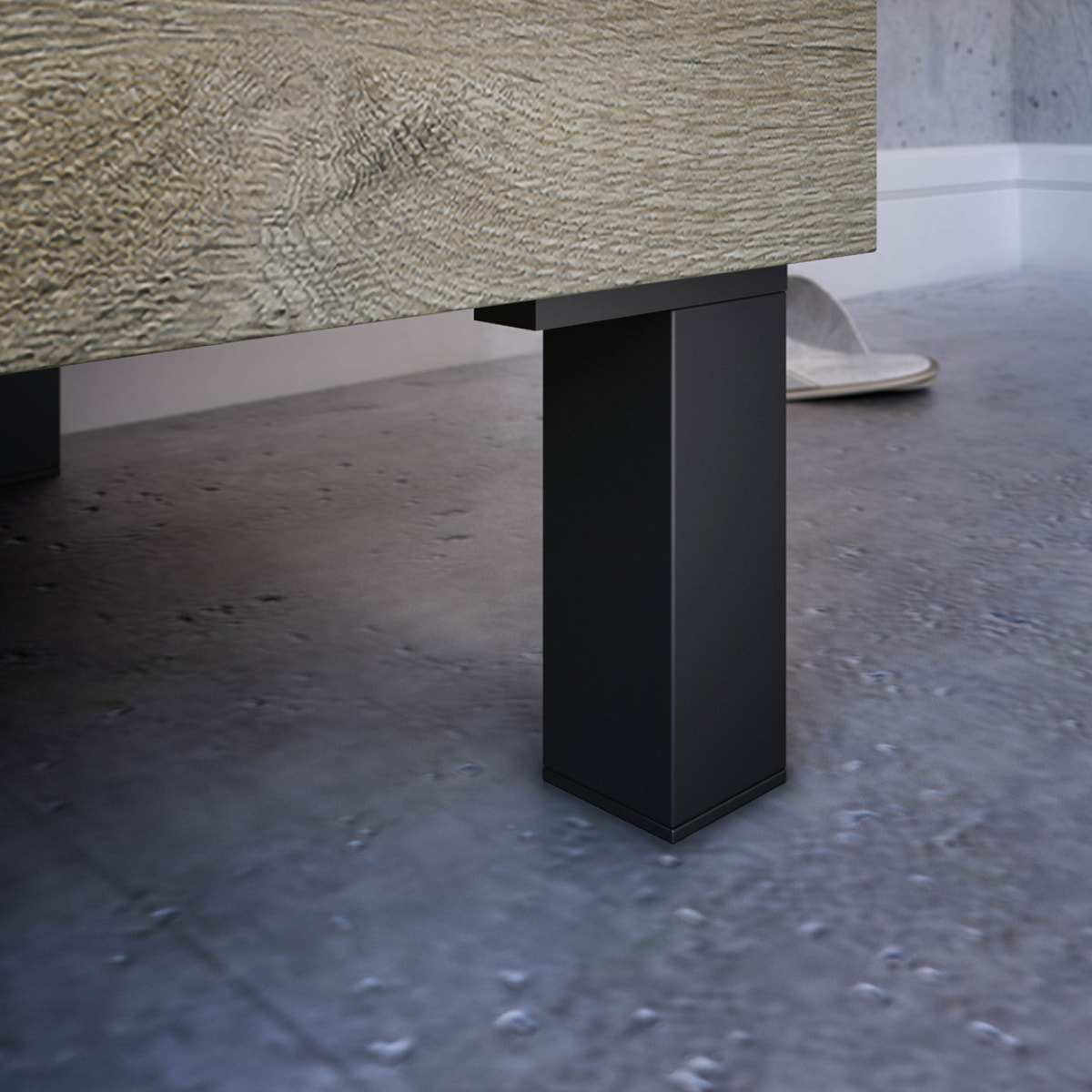 Mueble Baño Con Espejo Koncept 80x50x40 Cm Roble Alaska