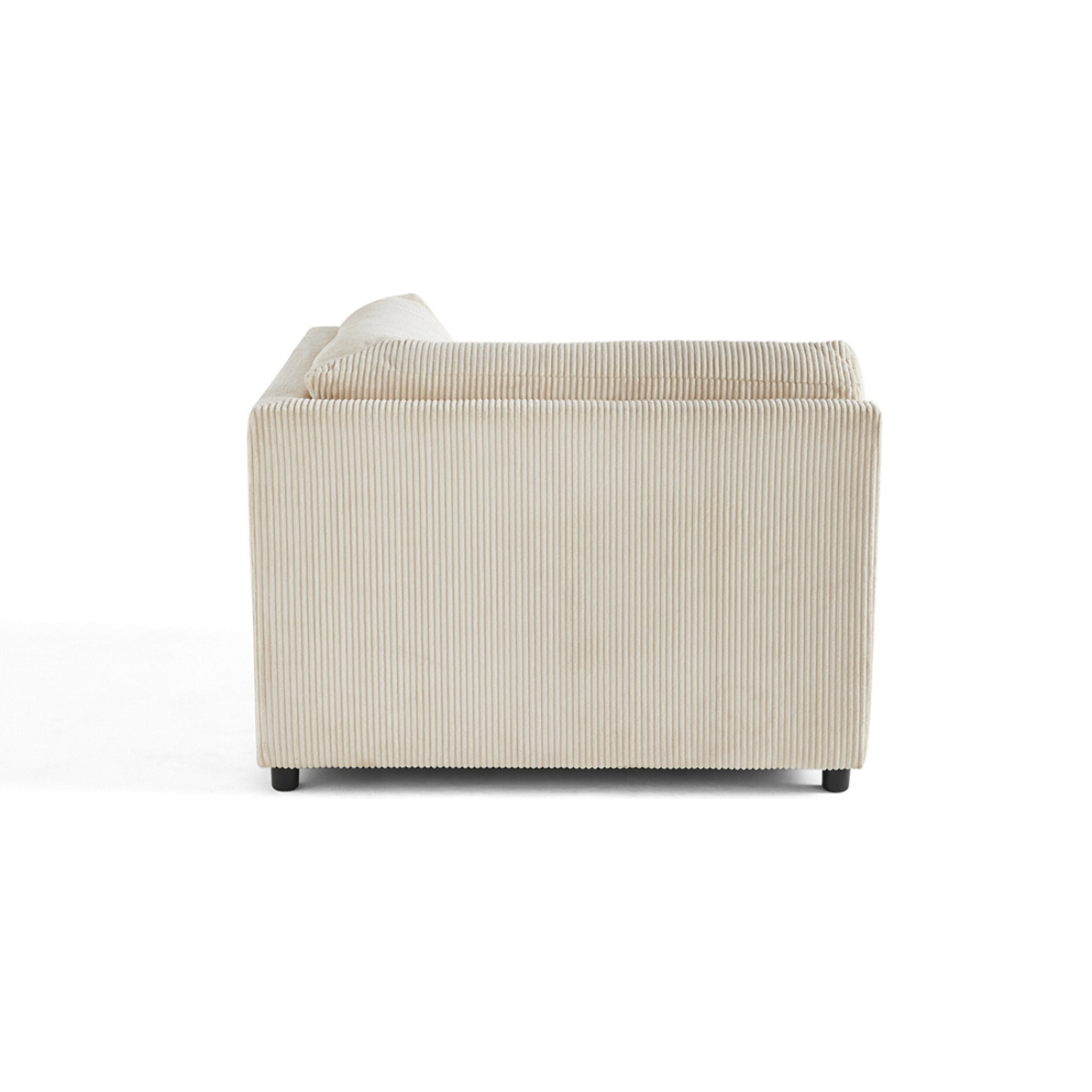 Garance - module d'assise d'angle réversible - en velours côtelé - Beige