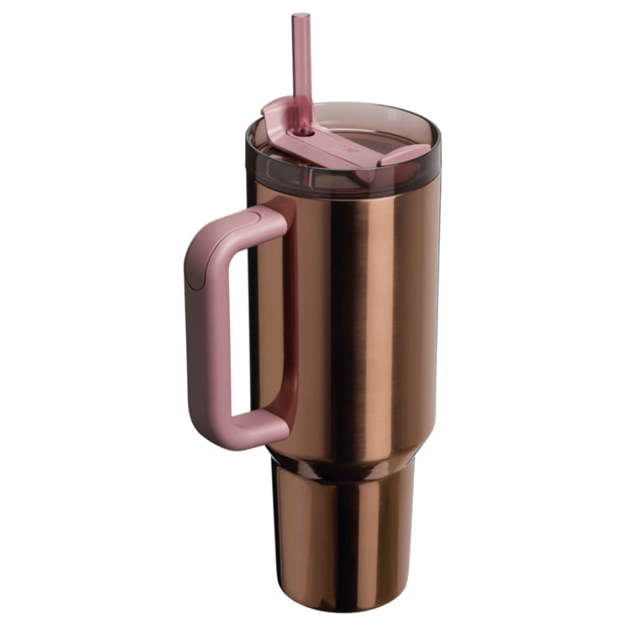 Borraccia Termica Con Cannuccia - 1,18L - QUENCHER® H2.O FLOWSTATE™ TUMBLER - Polished Rose Gold