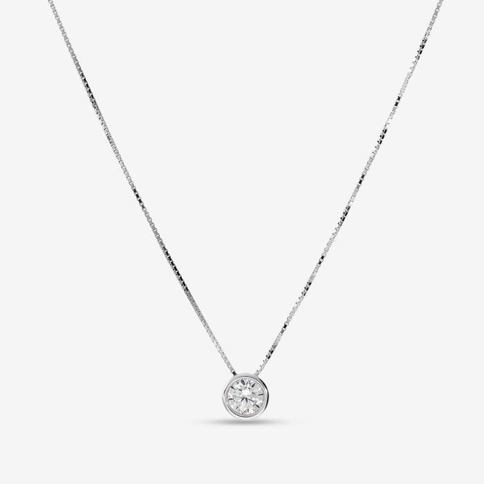 Collana in Argento 925 con Punto Luce in Cubic Zirconia