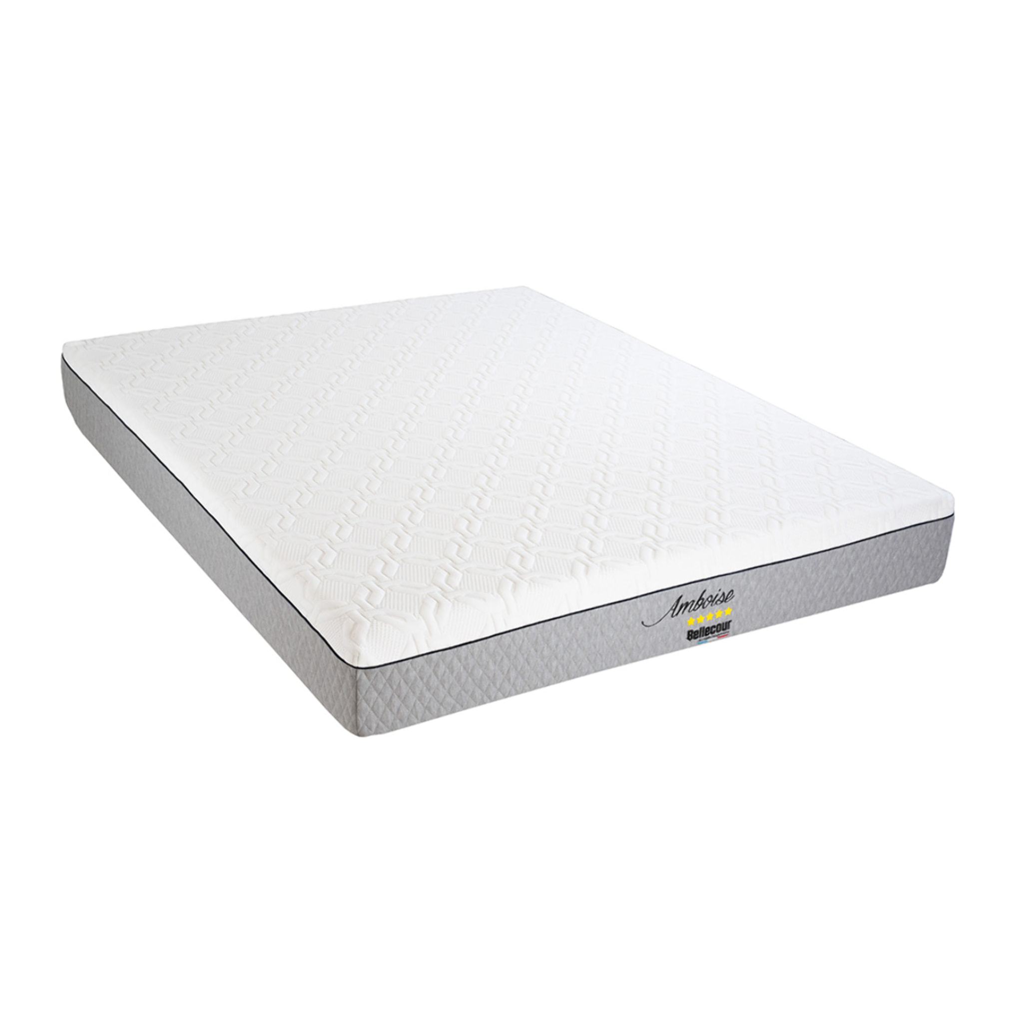 Matelas Amboise, Soutien Ferme, 24 cm, Mémoire de Forme & Mousse Haute Densité, Fabrication Française, Déhoussable