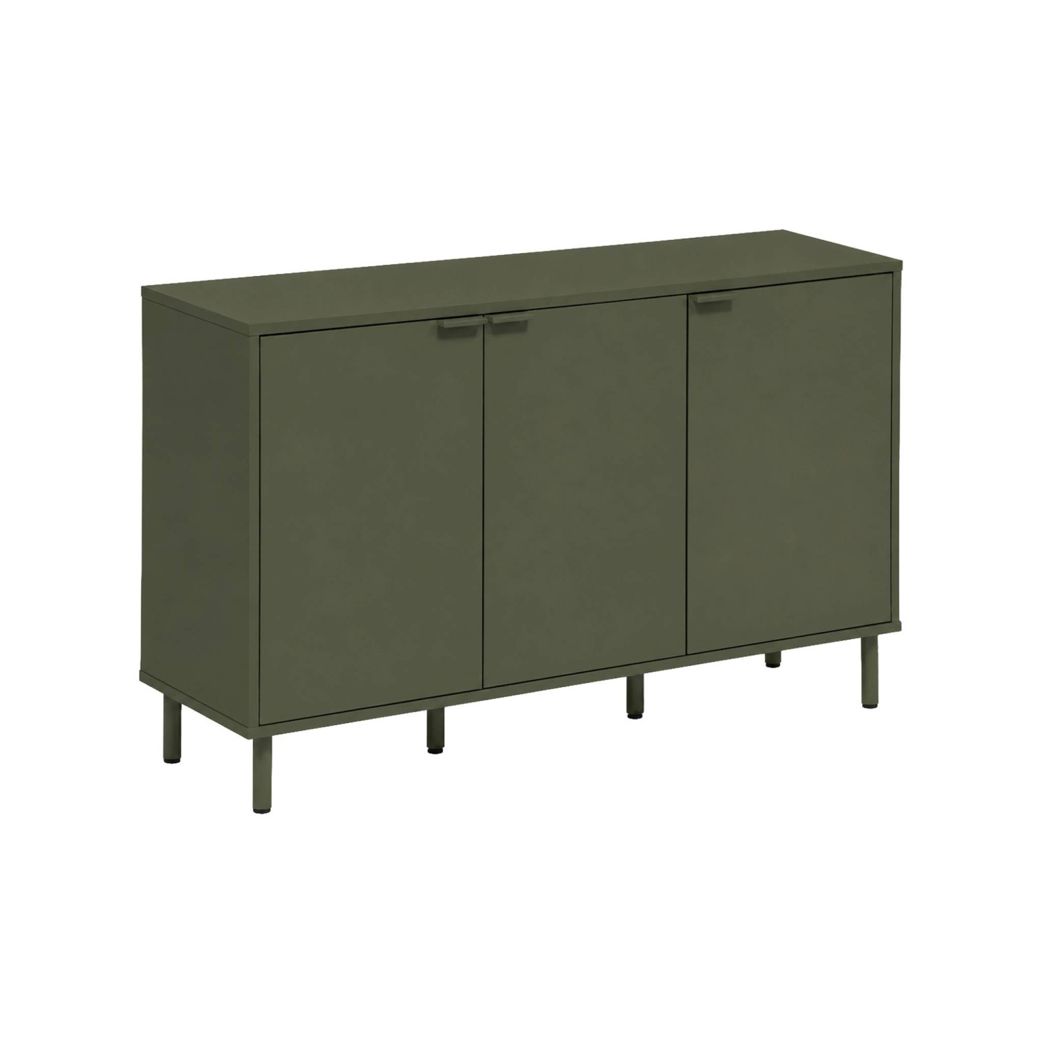 Buffet décor bois et métal 3 portes 120cm ELLIE