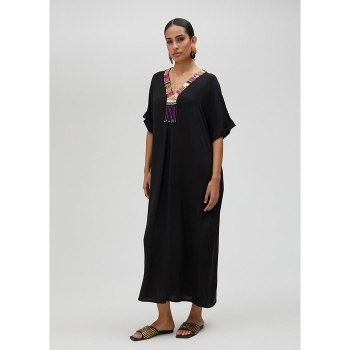 Kurta vestito midi con strass