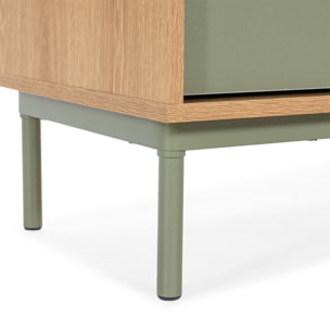 Mueble Tv Cuzco 2 puertas color Roble/Verde