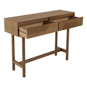 MARIO - Console couleur naturelle 2 tiroirs décor motif arrondi