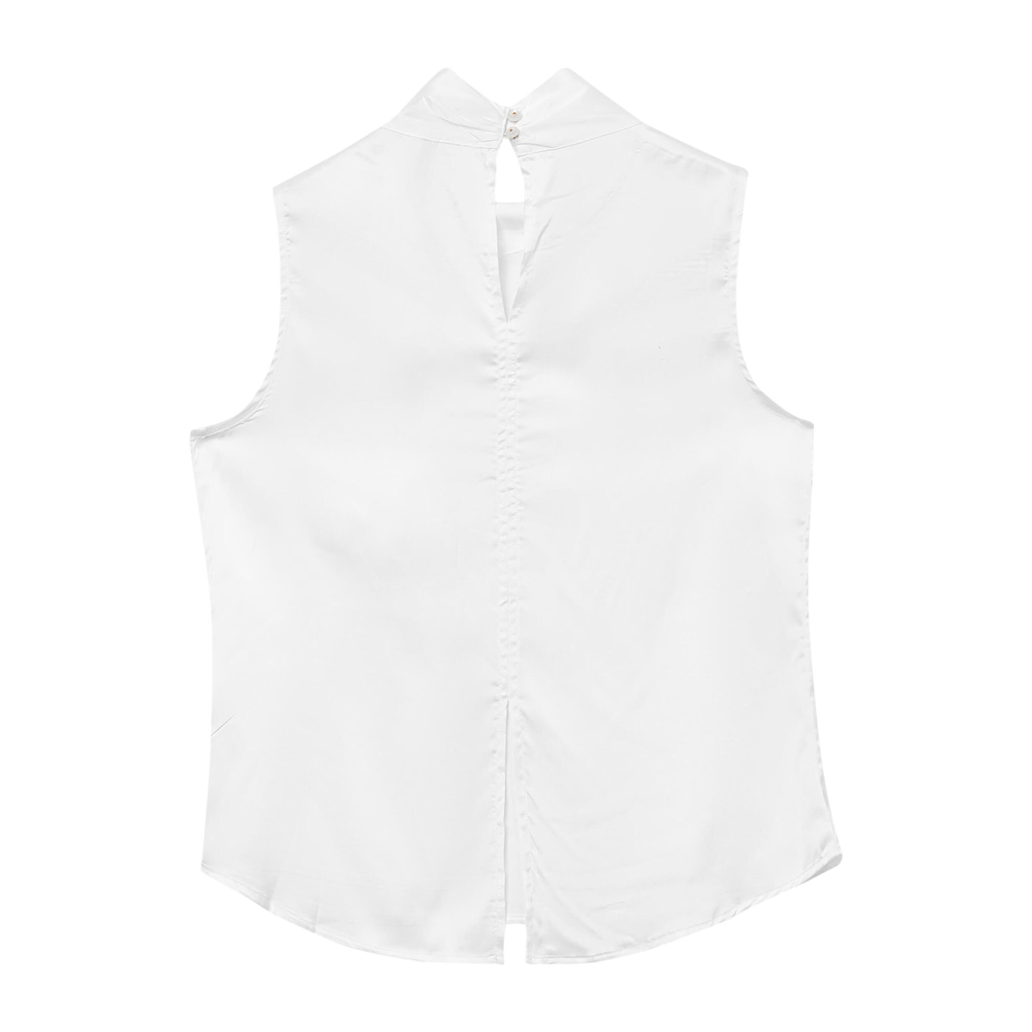 Blusa smanicata con fiocco