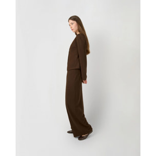 Set chaqueta pantalón angorina chocolate