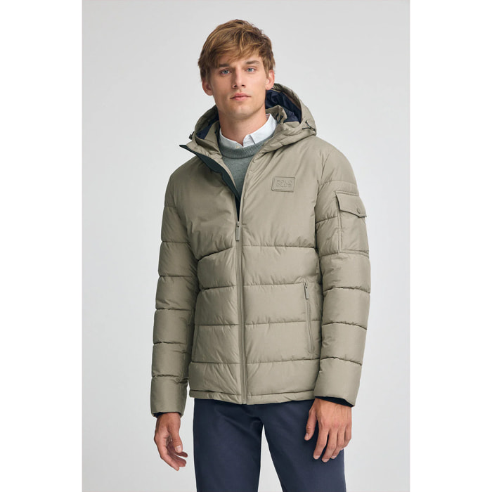 Chaqueta Val Thorens color piedra con logo Polo Club