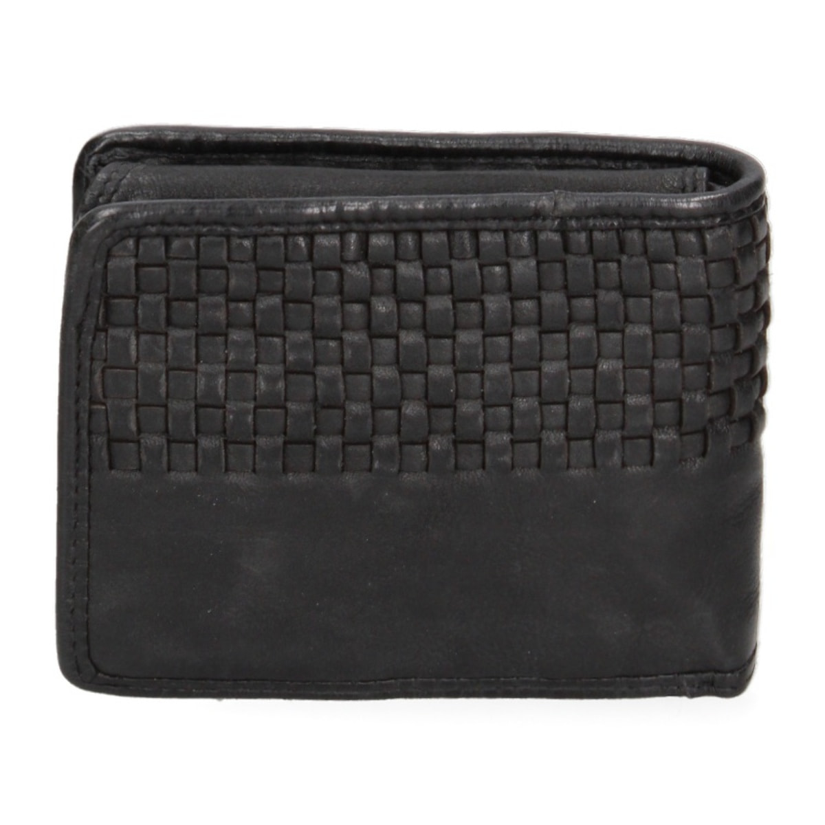 Portafoglio uomo in vera pelle - Modello False - Casual - 12.0 x 9.0 x 2.0 cm