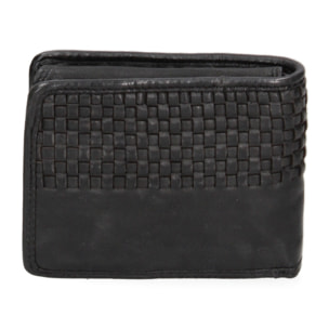 Portafoglio uomo in vera pelle - Modello False - Casual - 12.0 x 9.0 x 2.0 cm