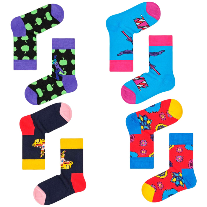 4-pack kids beatles calcetines