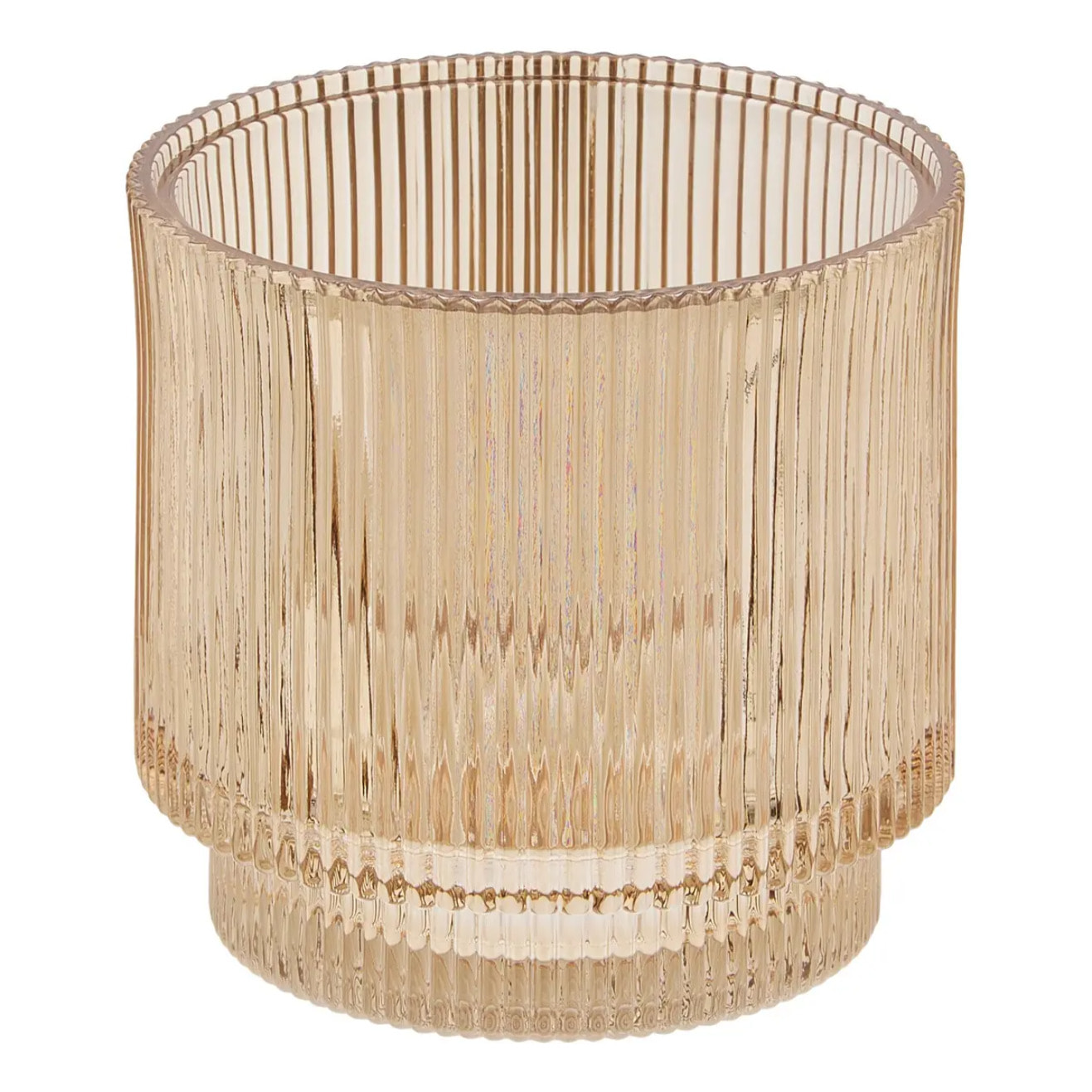 Pot à coton rond D.10cm ambre