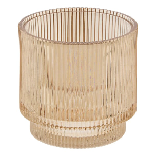 Pot à coton rond D.10cm ambre